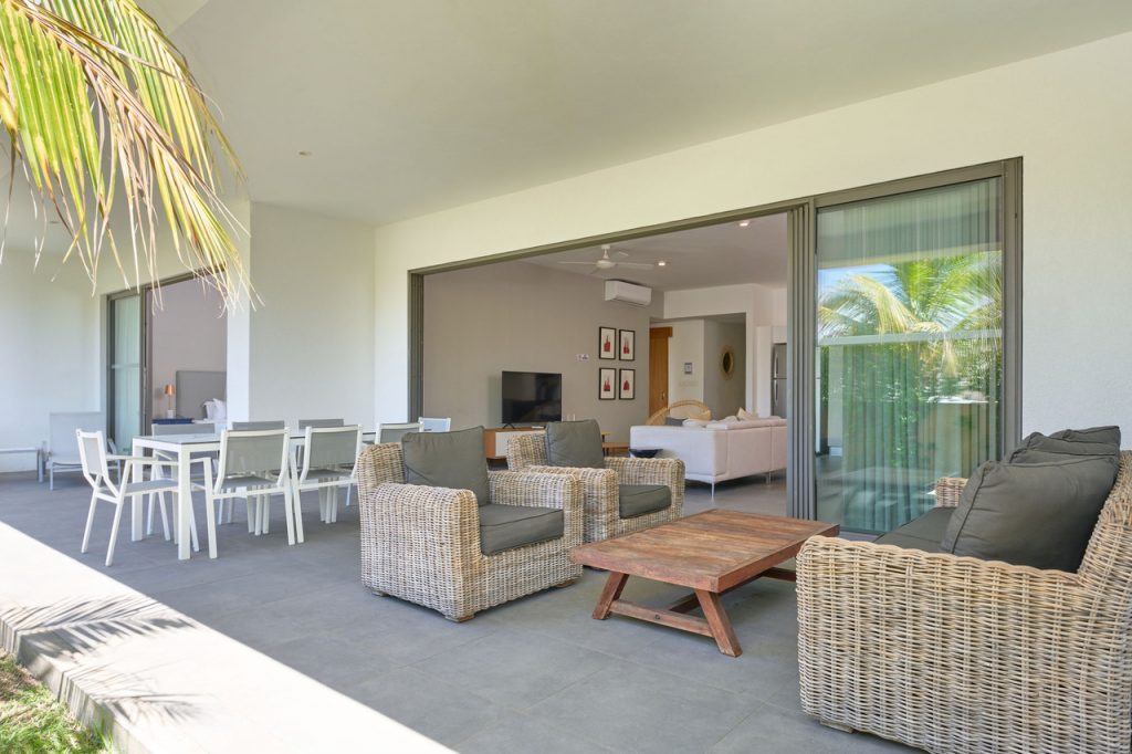 Appart rez de jardin 137m2 à Grand Gaube