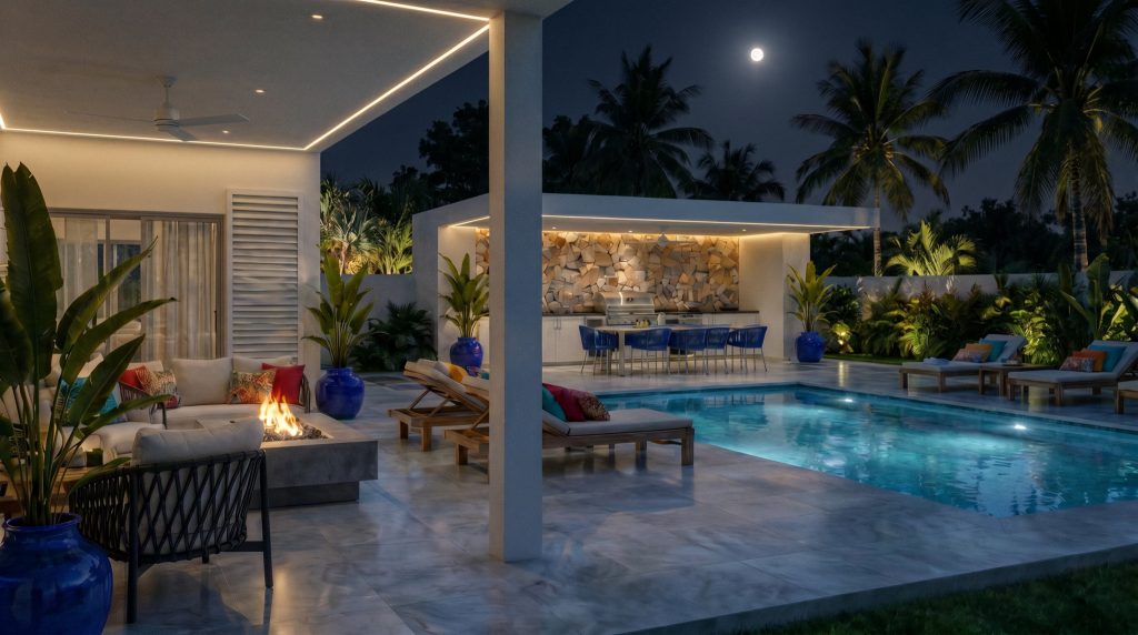 Villa à étage 4 CHB avec piscine Trou aux Biches