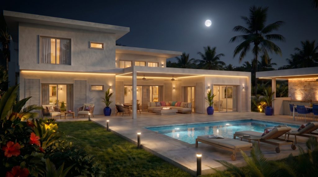 Villa à étage 4 CHB avec piscine Trou aux Biches