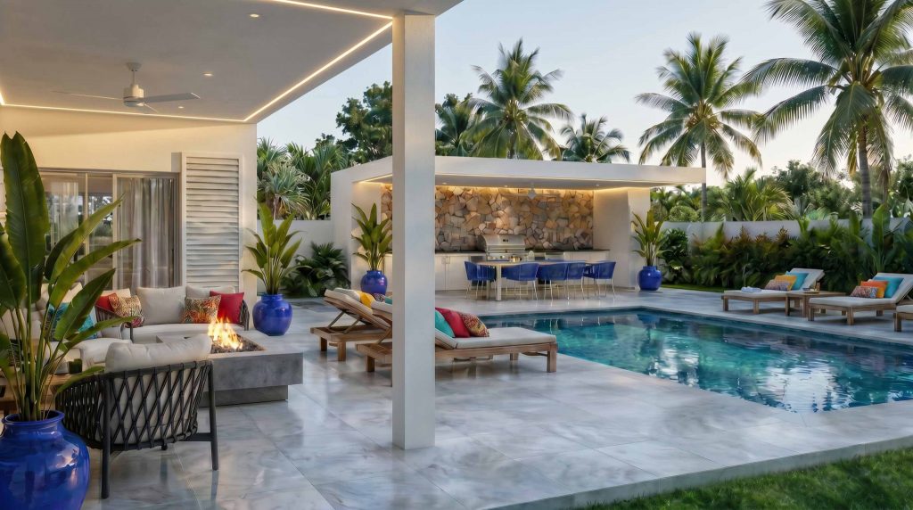 Villa à étage 4 CHB avec piscine Trou aux Biches